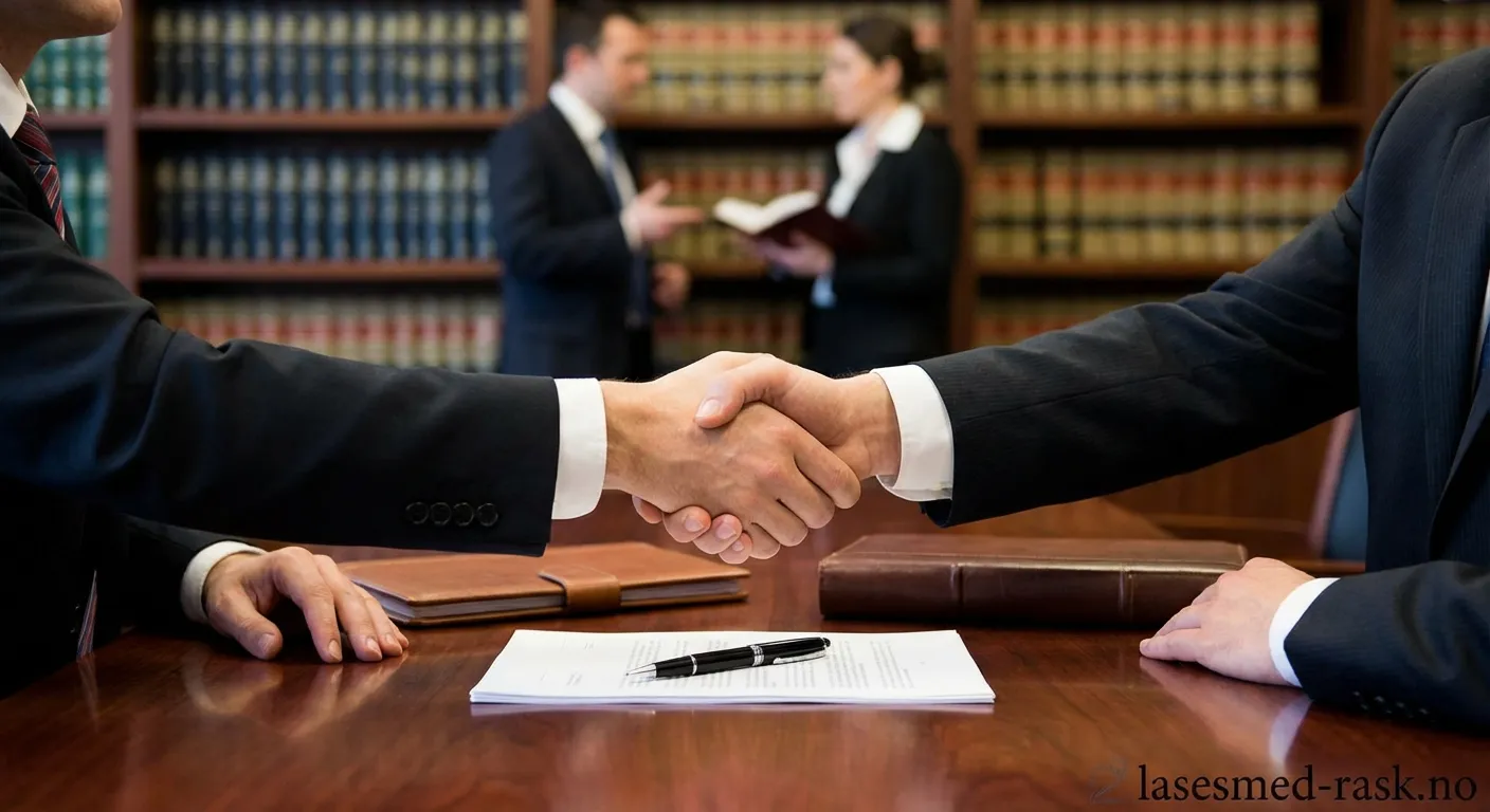 Advokat underskriver samarbeidsavtale med kolleger på kontoret