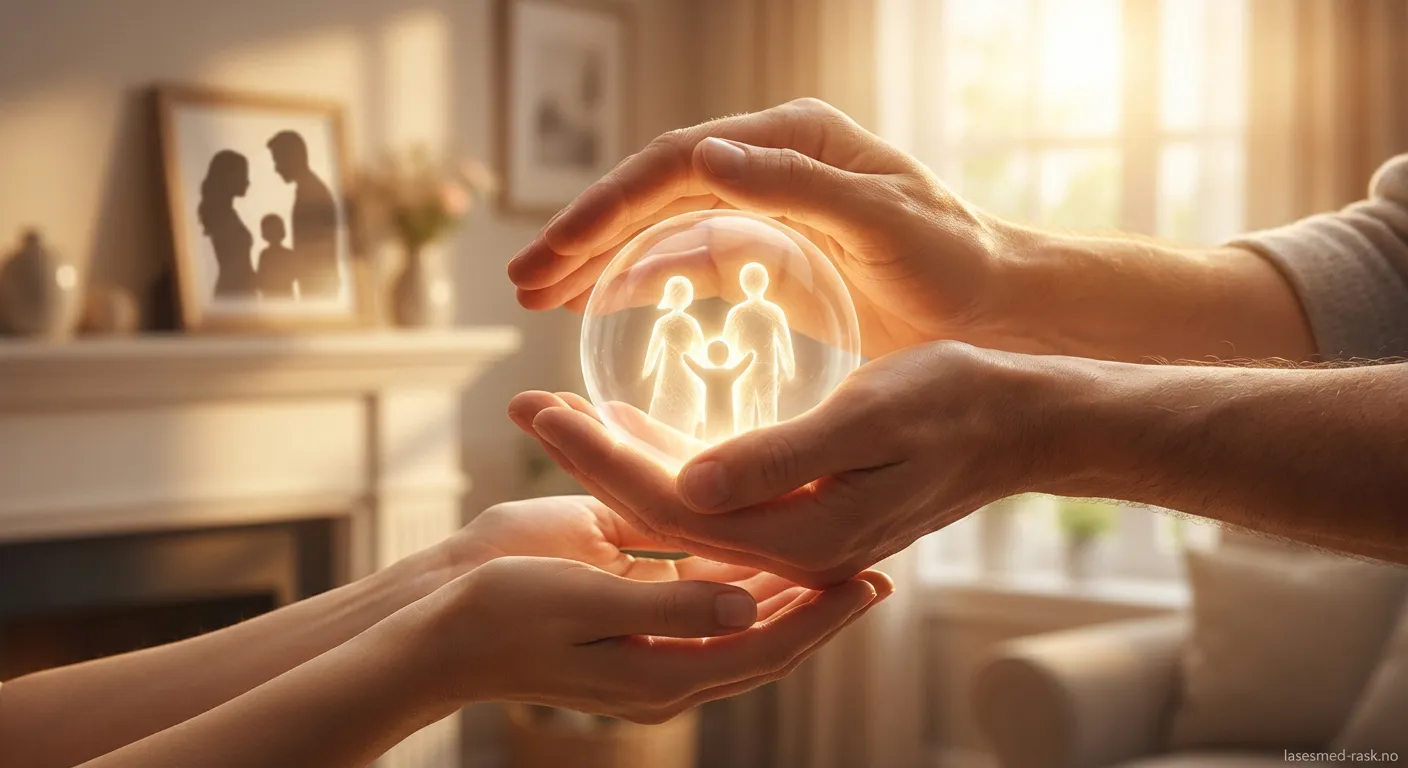 Illustrasjon av et embryo som holdes trygt i hendene