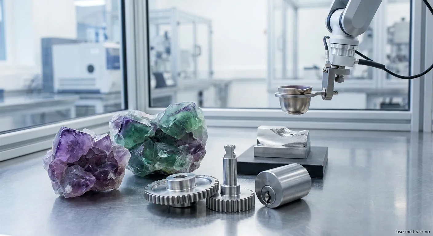 Fluoritt mineralet brukt i låseproduksjon