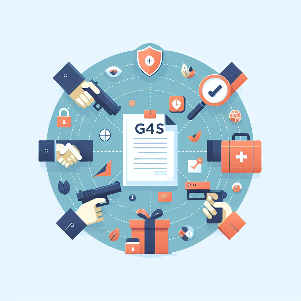 G4S-vakthold foran en moderne bygning