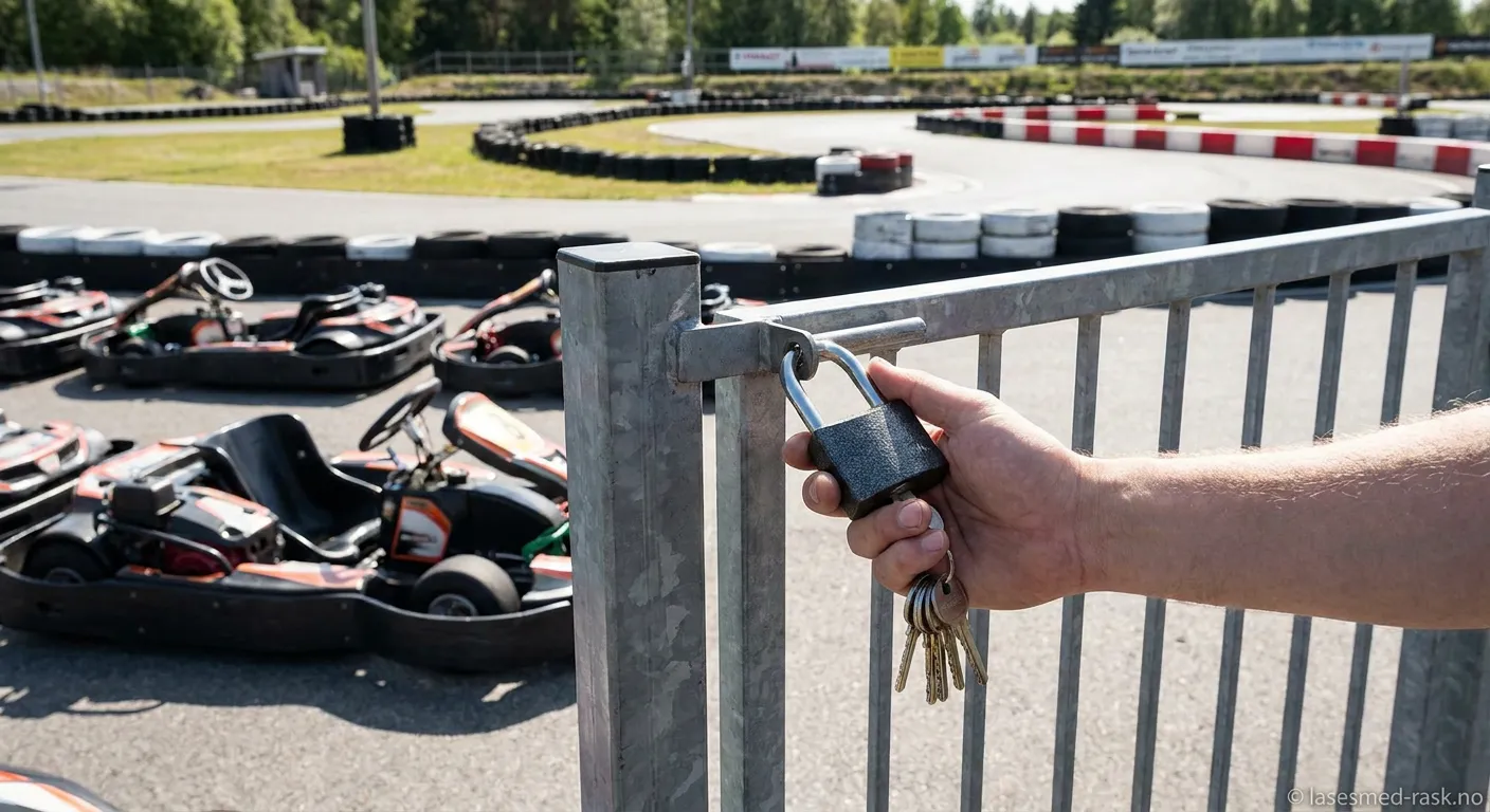 Gokartbane med moderne sikkerhetslåser