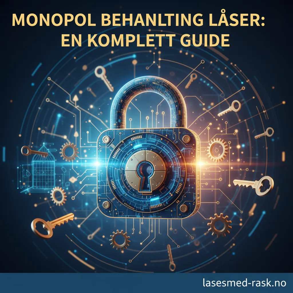 En låsesmed utfører Monopol behandling på en dørlås.