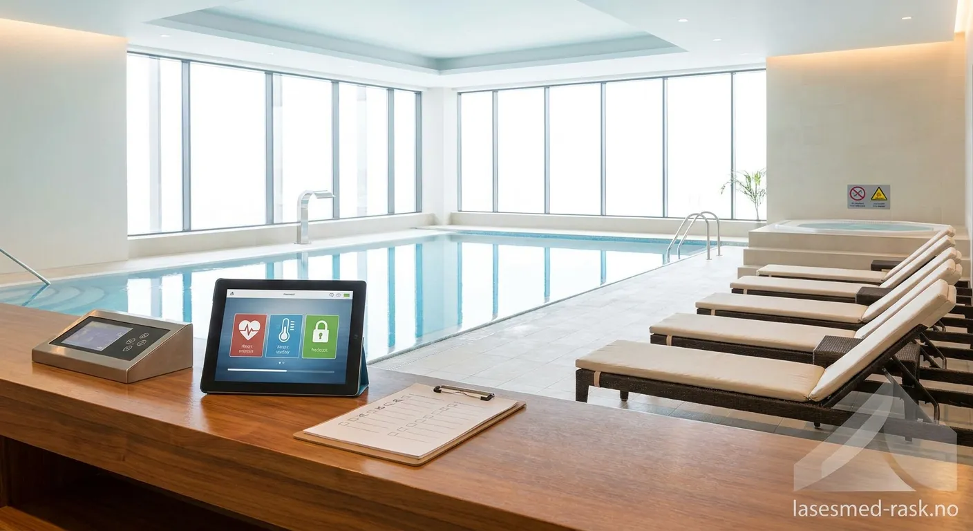 Digitalt kontrollpanel for spa-sikkerhet med overvåkningsskjermer