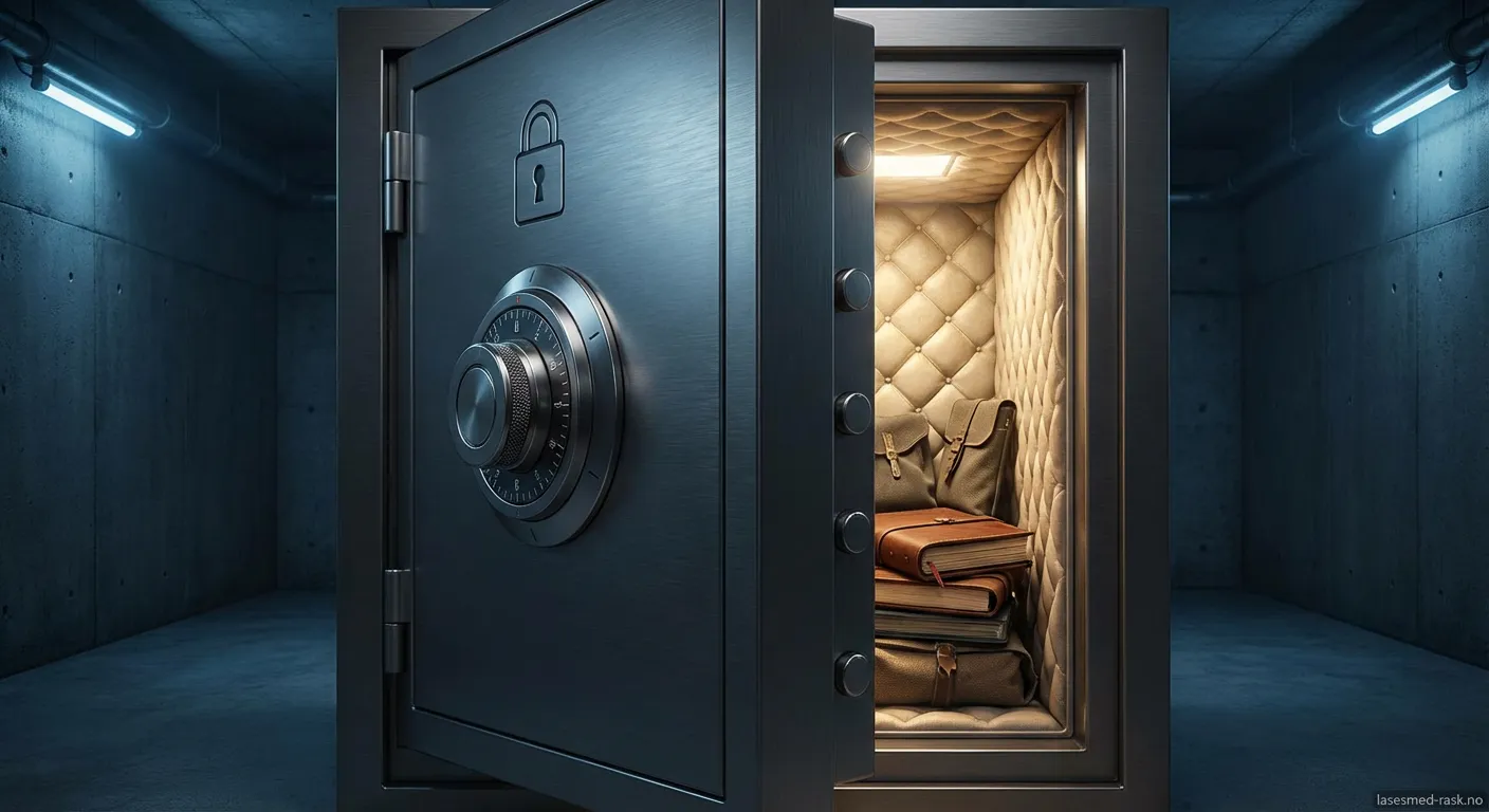 Sikkerhetskameraer og digitalt adgangspanel ved inngangen til et Titaniumlager minilager